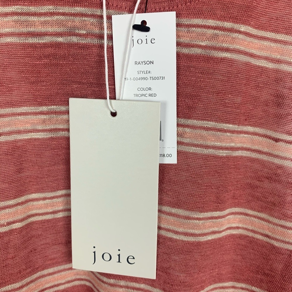 NWT Joie | Rayson Linen Twisted Tank Tropical Red - Picture 7 of 9